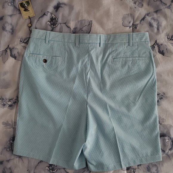 Men's - Donald Ross Golf Shorts - aqua striped - NWT - Picture 6 of 7